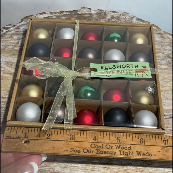 Vintage Christmas Mini glass bulbs 24 set - Picture 3 of 5
